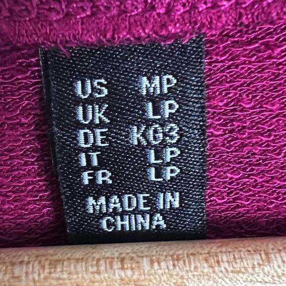 SUSAN GRAVER WEEKEND‎ Women's MP Red Button Neck Casual Knit Pocketed Tunic Top - Picture 6 of 11